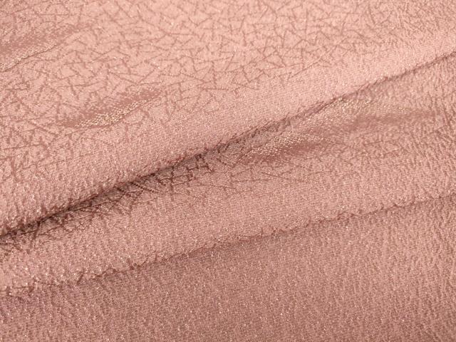 平和屋着物●上質な色無地　遠山文　退紅色　金通し地　正絹　逸品　未使用　DAAY9250az