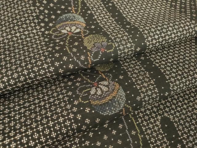 平和屋着物●本場大島紬　7マルキ　花毬文　正絹　逸品　DAAY9343az