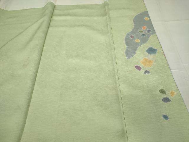 平和屋着物○訪問着 絞り 草花文 金銀彩 正絹 逸品 DAAY9385az