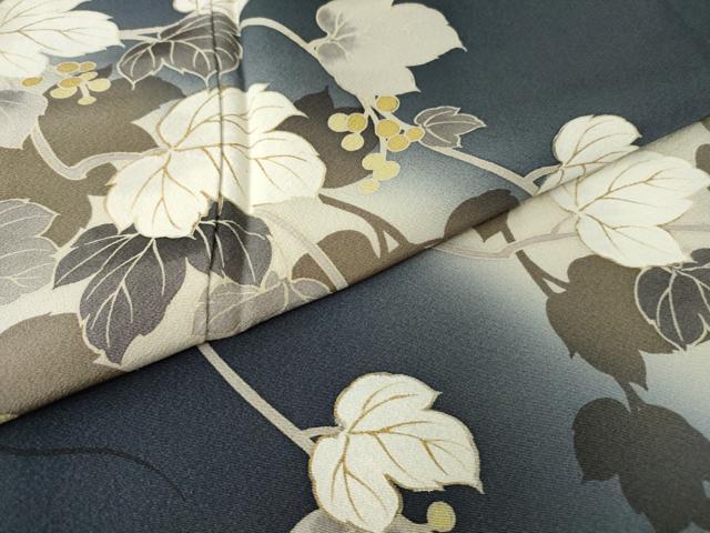 平和屋着物○訪問着 南天蔦の葉文 暈し染め 正絹 逸品 DAAY9510az 付け下げ