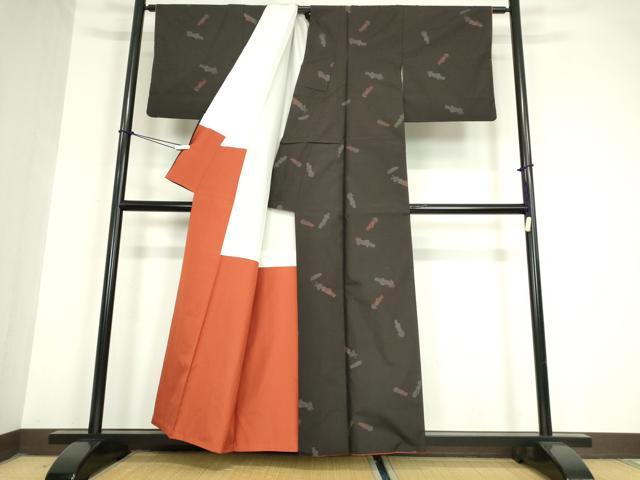 平和屋着物○本場大島紬 9マルキ 地空き 人物文 正絹 逸品 DAAY9513az