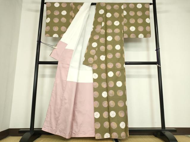 平和屋着物○上質な紬 絞り 花丸文 正絹 逸品DAAY9783az 【公式通販】