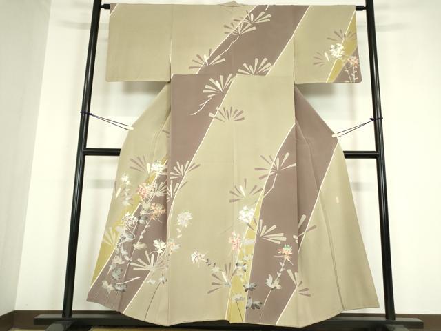 平和屋着物●訪問着　友禅　作家物　吉祥花文　正絹　逸品　DAAY9795az