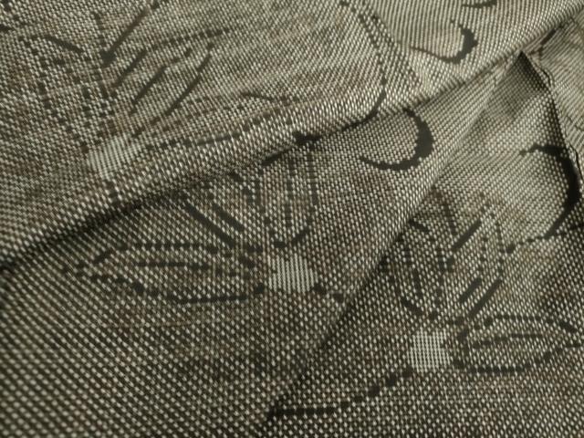 平和屋着物●本場大島紬　7マルキ　花唐草文　正絹　逸品　DAAZ0022ps