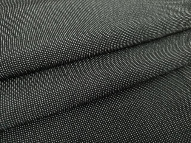 平和屋着物●江戸小紋　角通し　黒地　正絹　逸品　DAAZ0028ps