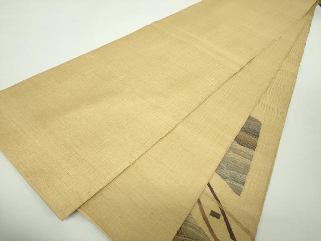 平和屋着物▽太鼓柄袋帯　スリーシーズン帯　春　夏　秋　すくい織　流水文　金糸　やまと誂製　正絹　逸品　DAAZ0046ps_5