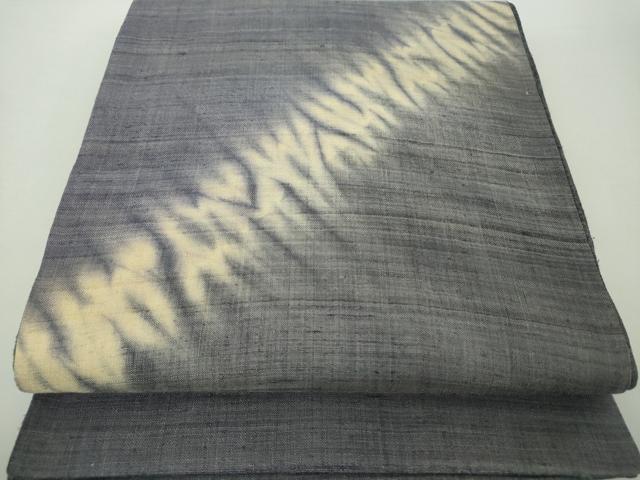 平和屋着物●太鼓柄袋帯　紬地　絞り　斜線文　正絹　逸品　DAAZ0055ps