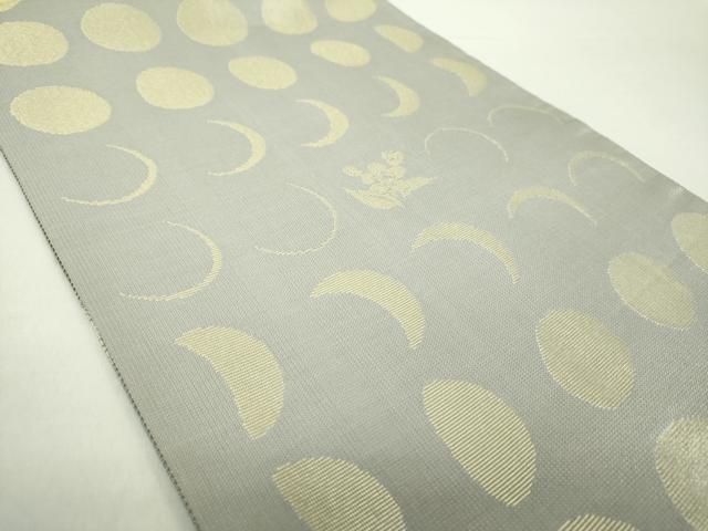 平和屋着物●両面　全通柄袋帯　紬地　舞桜　花簪　月の満ち欠け　金銀糸　正絹　逸品　DAAZ0119ps 平和屋着物○両面 全通柄袋帯 紬地 舞桜 花簪 月の