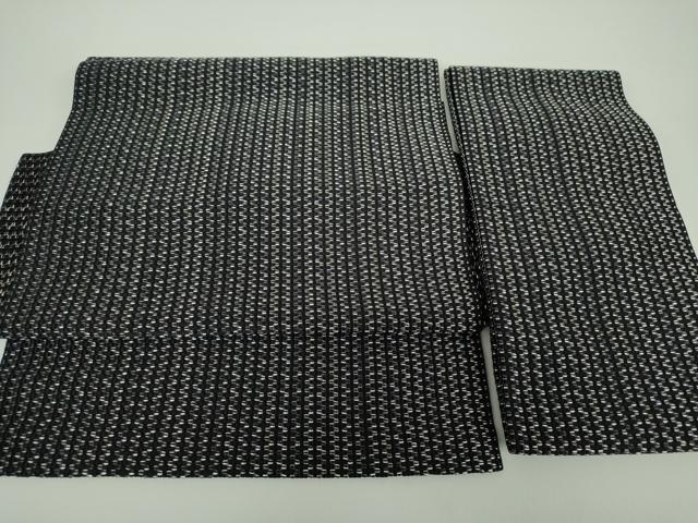 平和屋着物●つけ帯　間道　黒地　正絹　逸品　未使用　DAAZ0138ps