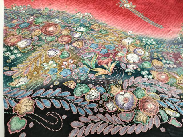 平和屋着物●豪華振袖　絞り　辻が花　暈し染め　金彩　正絹　逸品　DAAZ0202ps 平和屋着物○豪華振袖 絞り 辻が花 暈し染め 金彩 正絹 逸品 DAAZ0202ps