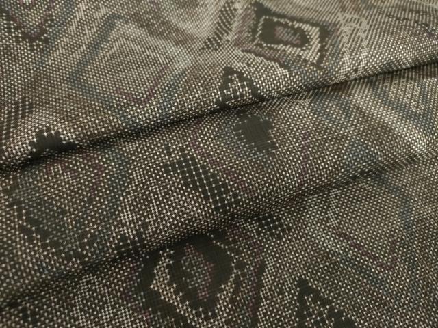 平和屋着物●本場大島紬　7マルキ　菱文　正絹　逸品　DAAZ0221ps