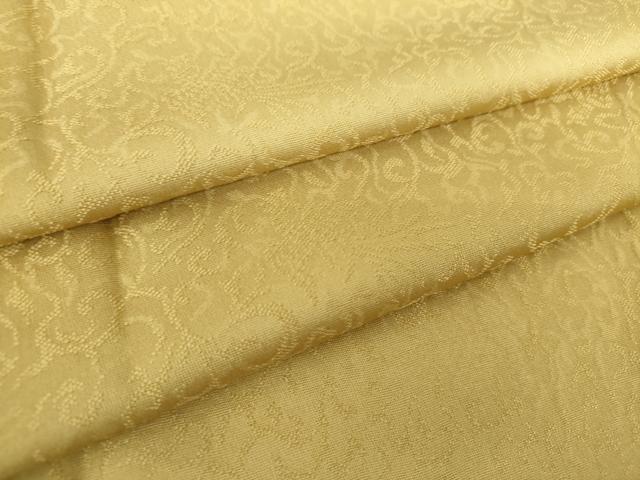 平和屋着物●上質な色無地　鳳凰唐草地紋　飴色　正絹　逸品　DAAZ0230ps