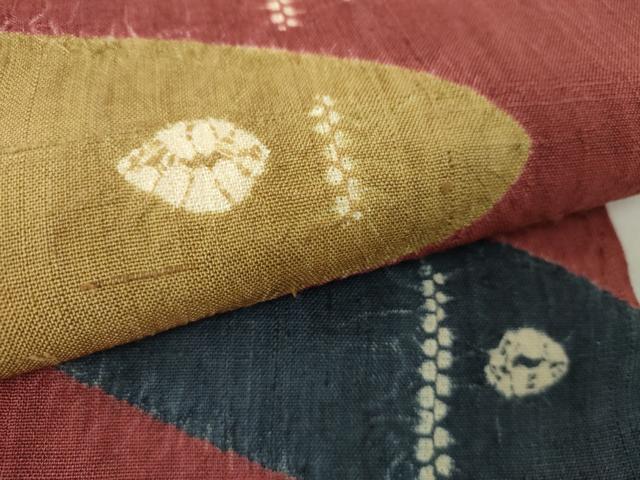 平和屋着物●九寸名古屋帯　生紬　絞り　霞文　正絹　逸品　未使用　DAAZ0268ps 平和屋着物○九寸名古屋帯 生紬 絞り 霞文 正絹 逸品 未