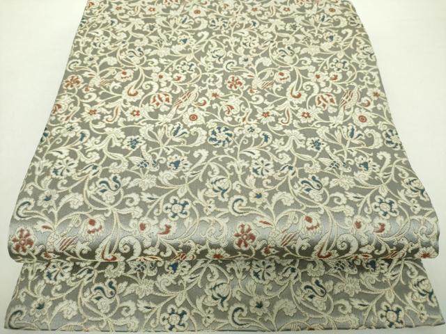 平和屋着物●九寸開き名古屋帯　花鳥文　金糸　正絹　逸品　未使用　DAAZ0297ps