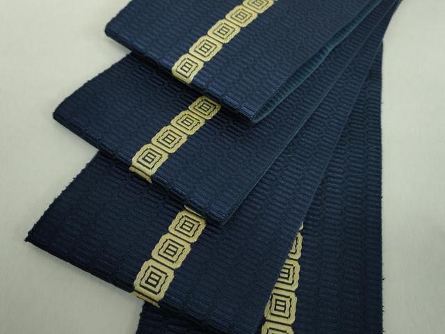 平和屋着物●男性　本場筑前博多織　両面　角帯　間道　正絹　逸品　未使用　DAAZ0326ps