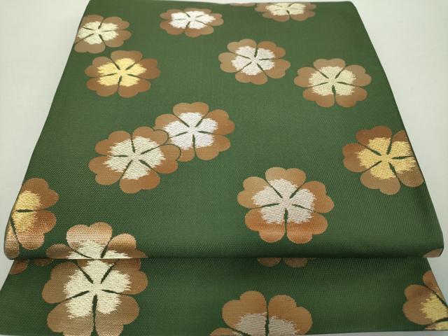 平和屋着物●六通柄　本袋帯　明月模　金銀糸　正絹　逸品　DAAZ0398ps