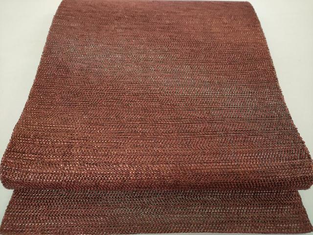 平和屋着物▽両面　全通柄袋帯　スリーシーズン帯　春　夏　秋　霞文　金糸　正絹　逸品　DAAZ0422ps