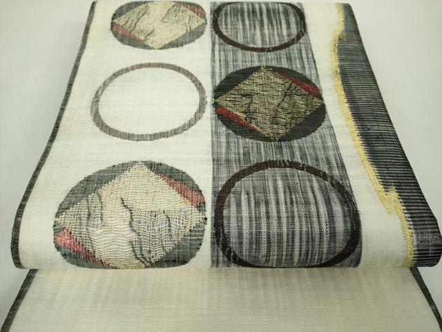 平和屋着物▽上質な紬 単衣 琉球絣文様 正絹 逸品 DAAV5362az