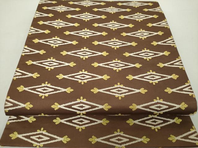 平和屋着物●西陣　河合美術織物謹製　六通柄袋帯　唐織　手織能衣錦　正絹　逸品　DAAZ0446ps