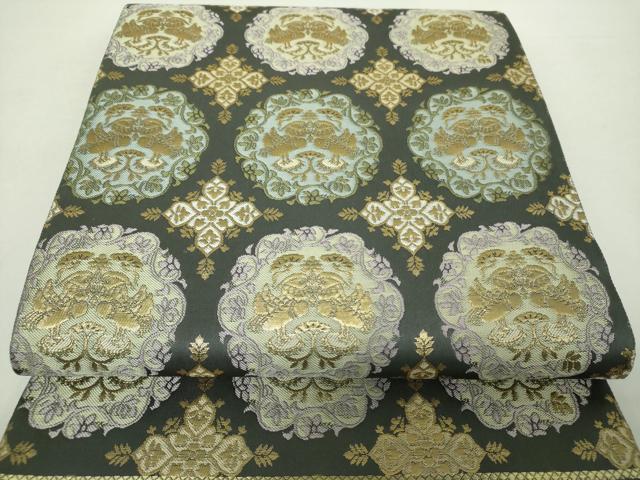 平和屋着物●西陣織　陰山織物謹製　箔屋清兵衛　六通柄袋帯　草木染　飛天　金糸　正絹　逸品　DAAZ0456ps