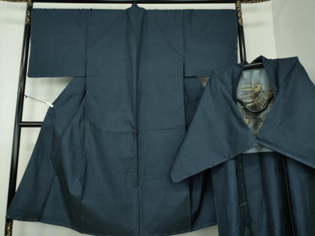 平和屋着物●男性　本場大島紬　アンサンブル　長羽織　100亀甲　総詰め　正絹　逸品　DAAZ0519ps