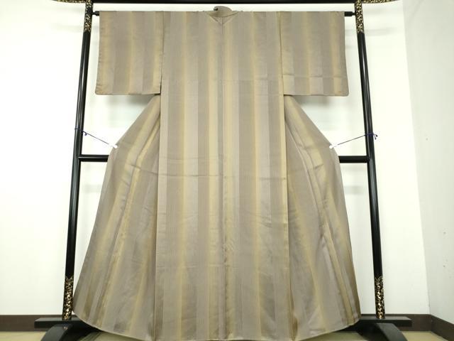 平和屋着物●上質な小紋　間道　正絹　逸品　未使用　DAAZ0554ps