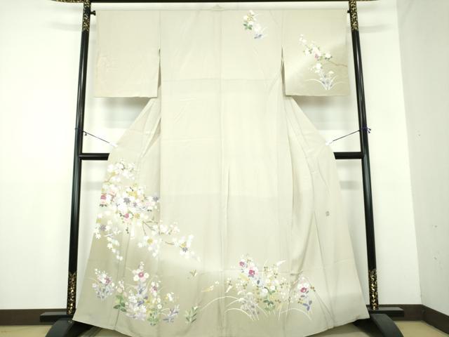 平和屋着物●訪問着　友禅　作家物　花鳥文　暈し染め　正絹　逸品　DAAZ0562ps