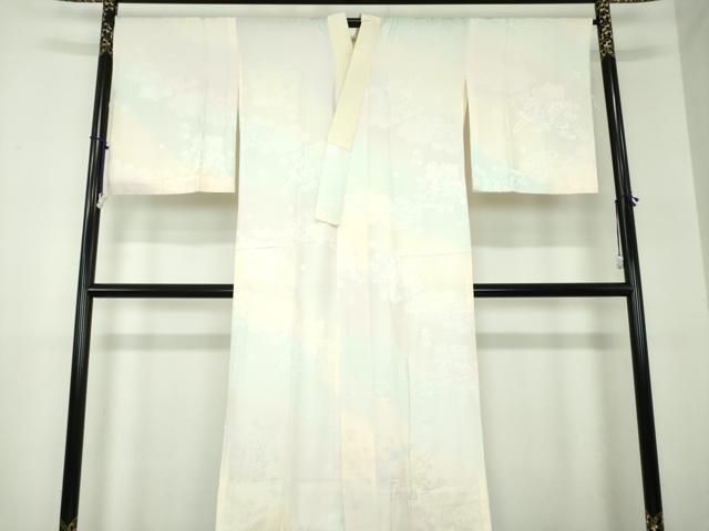 平和屋着物●上質な長襦袢　無双仕立て　御所車花地紋　暈し染め　やまと誂製　正絹　逸品　DAAZ0587ps