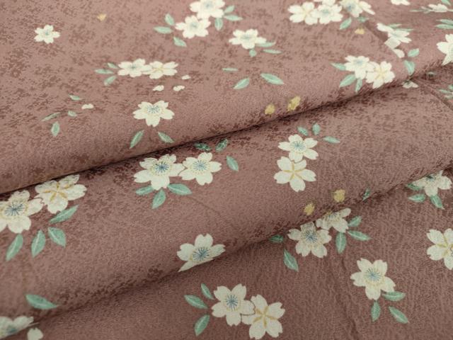 平和屋着物●上質な小紋　舞桜　正絹　逸品　DAAZ0689ps
