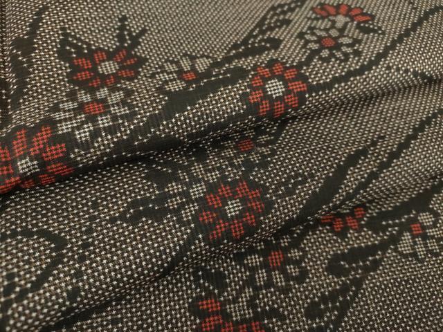 平和屋着物●本場大島紬　7マルキ　草花文　正絹　逸品　DAAZ0693ps