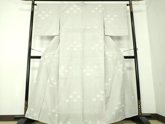 平和屋着物○本塩沢 110亀甲 舞蝶文 正絹 逸品 DAAZ0711ps｜平和