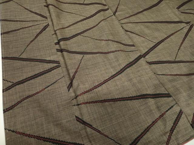 平和屋着物●本場大島紬　7マルキ　古代染色純泥染　斜線文　恵原治作　証紙付き　正絹　逸品　未使用　DAAZ0727ps