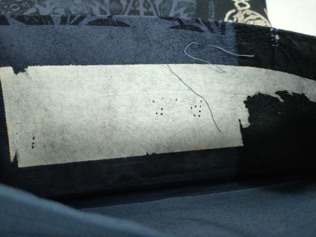 平和屋着物○本場大島紬 薩摩結城 両面 全通柄袋帯 絞り 更紗花鳥