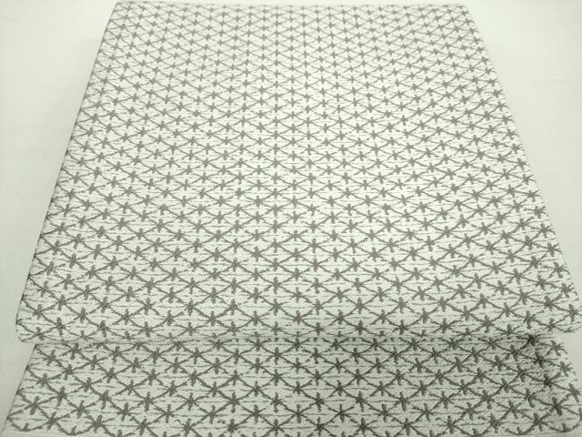 平和屋着物●六通柄袋帯　大橋美津子　おはなしきもの　唐織　菱文　正絹　逸品　未使用　DAAZ0822ps