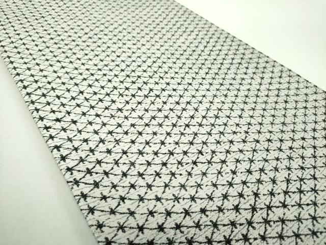 平和屋着物○六通柄袋帯 大橋美津子 唐織 おはなしきもの 菱文 正絹