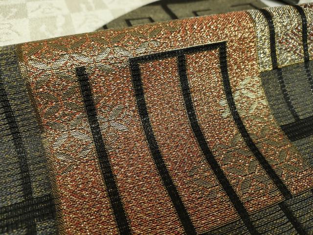 平和屋着物●創業280年　誉田屋源兵衛　九寸名古屋帯　源氏香　金銀糸　正絹　逸品　DAAZ0850ps 平和屋着物○創業280年 誉田屋源兵衛 九寸名古屋帯 源氏香