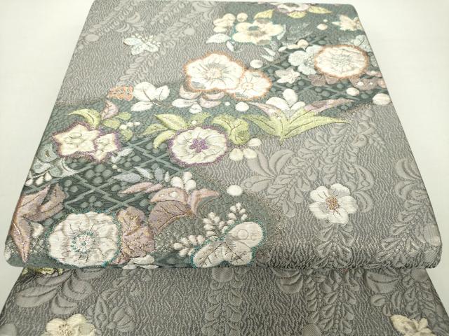 平和屋着物●六通柄袋帯　ふくれ織　辻が花　金銀糸　やまと誂製　正絹　逸品　DAAZ0871ps