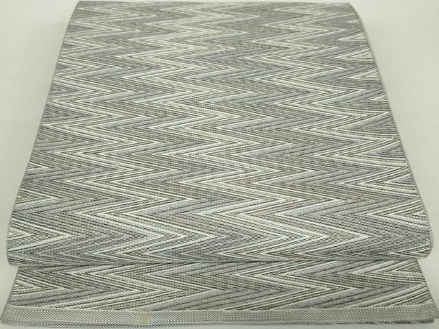 平和屋着物●六通柄袋帯　幾何学文様　金糸　正絹　逸品　DAAZ0887ps
