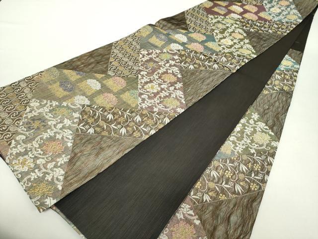 平和屋着物▽両面 六通柄袋帯 スリーシーズン帯 春夏秋 櫛