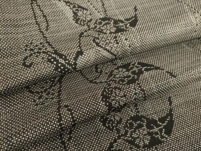 平和屋着物●本場大島紬　7マルキ　草花文　正絹　逸品　未使用　DAAZ0967ps