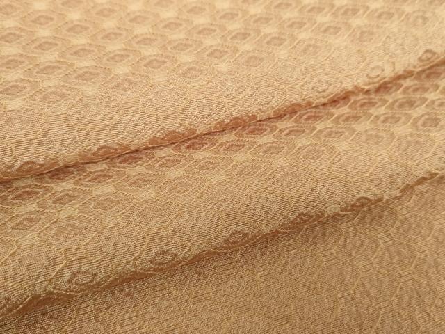 平和屋着物●上質な色無地　蜀江地紋　紫染色　正絹　逸品　DAAZ0980ps