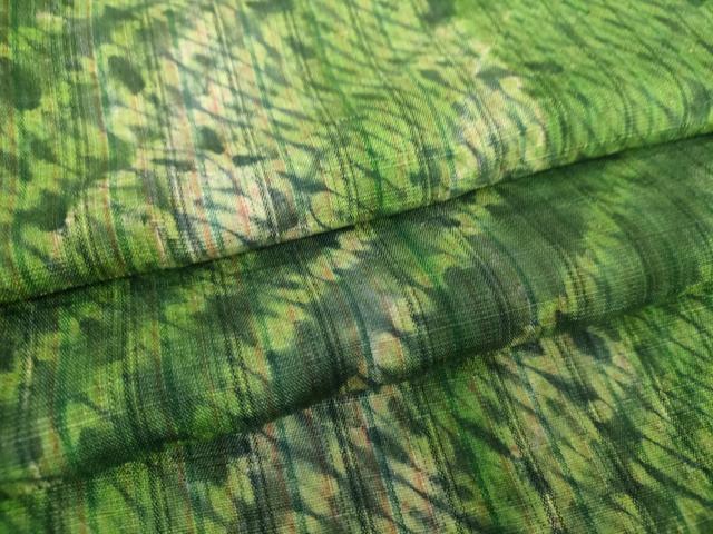 平和屋着物●上質な紬　絞り　斜線文　正絹　逸品　DAAZ0982ps