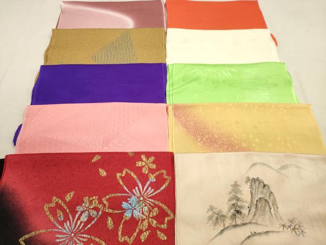 平和屋着物★和装小物　帯揚げ10枚セット　正絹　逸品　DAAZ1526xg