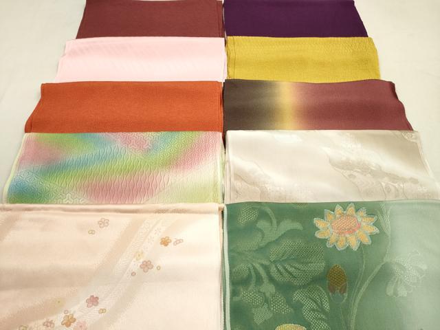 平和屋着物★和装小物　帯揚げ10枚セット　正絹　逸品　DAAZ1530xg