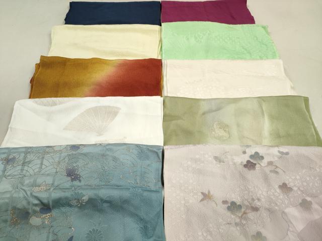 平和屋着物★和装小物　帯揚げ10枚セット　正絹　逸品　DAAZ1554xg