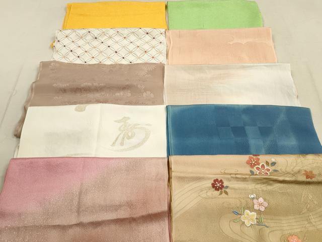 平和屋着物★和装小物　帯揚げ10枚セット　正絹　逸品　DAAZ1585xg