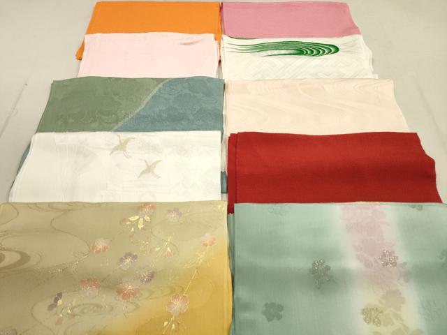 平和屋着物★和装小物　帯揚げ10枚セット　正絹　逸品　DAAZ1589xg