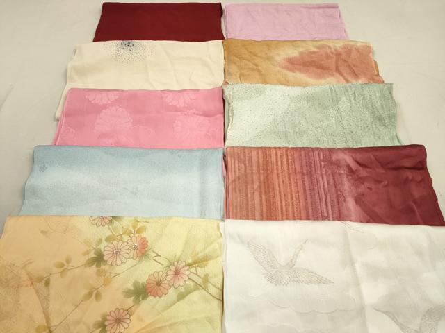 平和屋着物★和装小物　帯揚げ10枚セット　正絹　逸品　DAAZ1606xg