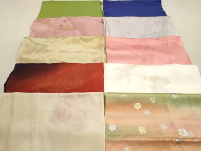 平和屋着物★和装小物　帯揚げ10枚セット　正絹　逸品　DAAZ1613xg