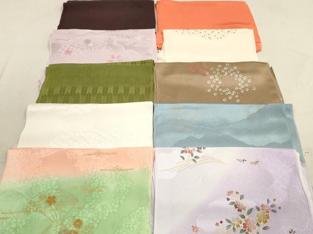 平和屋着物★和装小物　帯揚げ10枚セット　正絹　逸品　DAAZ1642xg